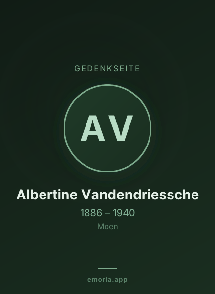 Gedenkportrait von Albertine Vandendriessche