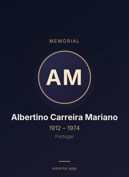 Memorial portrait of Albertino Carreira Mariano
