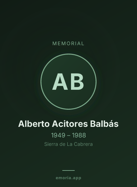 Memorial portrait of Alberto Acitores Balbás