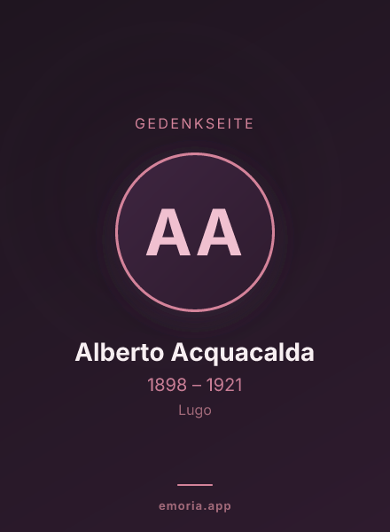 Gedenkportrait von Alberto Acquacalda