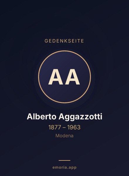 Gedenkportrait von Alberto Aggazzotti