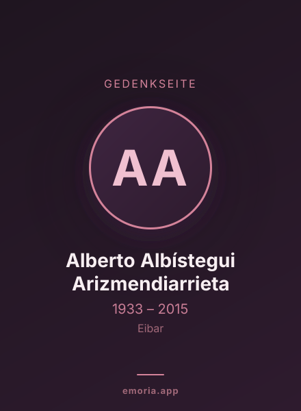 Gedenkportrait von Alberto Albístegui Arizmendiarrieta