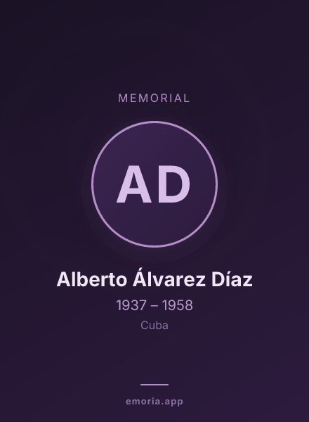 Memorial portrait of Alberto Álvarez Díaz