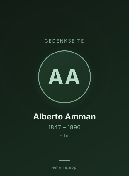 Gedenkportrait von Alberto Amman