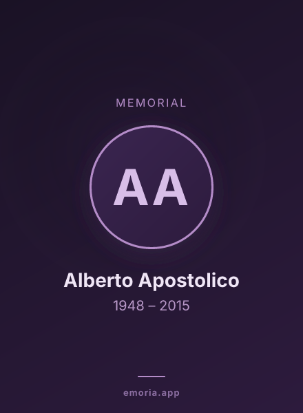 Memorial portrait of Alberto Apostolico