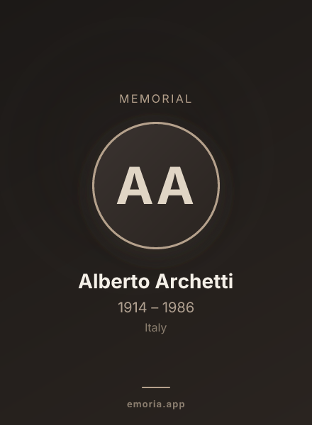 Memorial portrait of Alberto Archetti