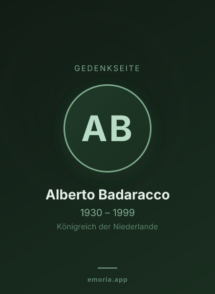 Gedenkportrait von Alberto Badaracco