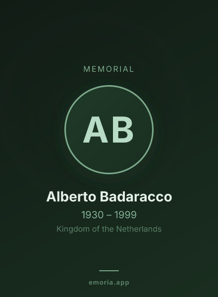 Memorial portrait of Alberto Badaracco