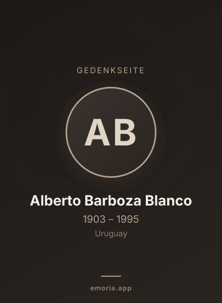 Gedenkportrait von Alberto Barboza Blanco