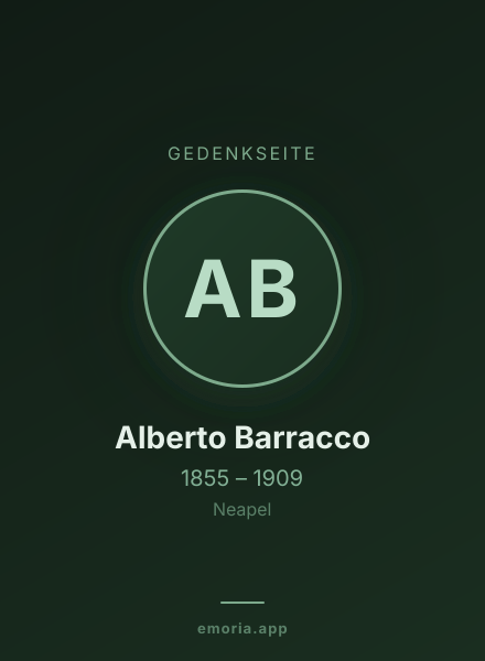 Gedenkportrait von Alberto Barracco