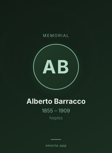 Memorial portrait of Alberto Barracco