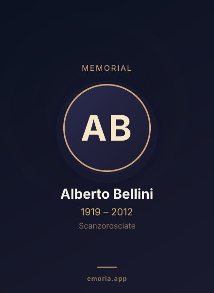 Memorial portrait of Alberto Bellini
