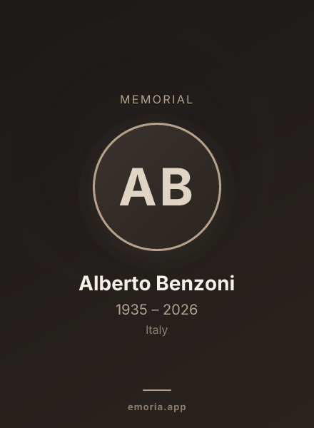 Memorial portrait of Alberto Benzoni