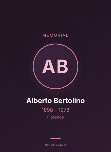 Memorial portrait of Alberto Bertolino