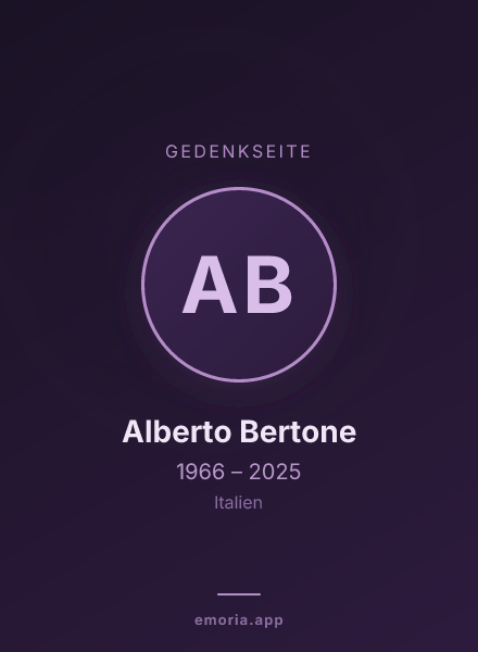 Gedenkportrait von Alberto Bertone