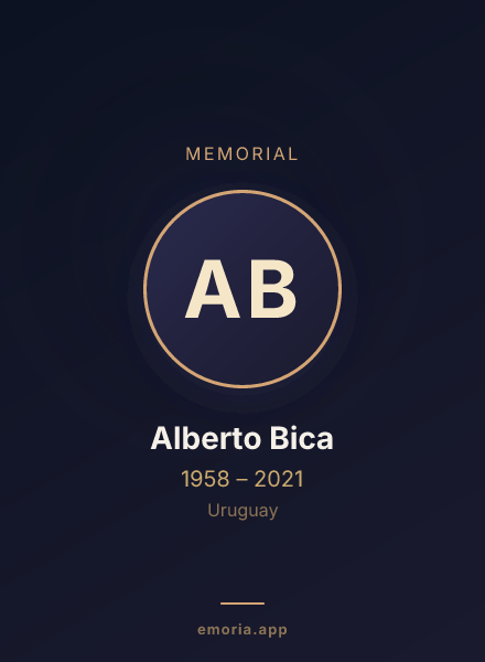 Memorial portrait of Alberto Bica