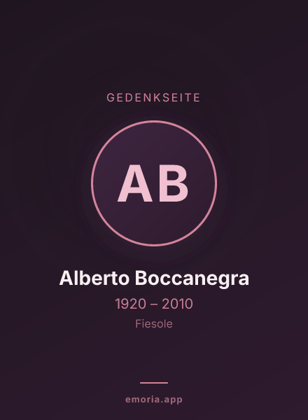 Gedenkportrait von Alberto Boccanegra