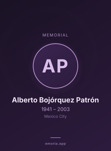 Memorial portrait of Alberto Bojórquez Patrón