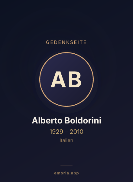 Gedenkportrait von Alberto Boldorini