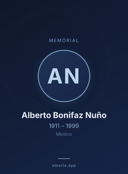 Memorial portrait of Alberto Bonifaz Nuño