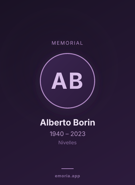 Memorial portrait of Alberto Borin