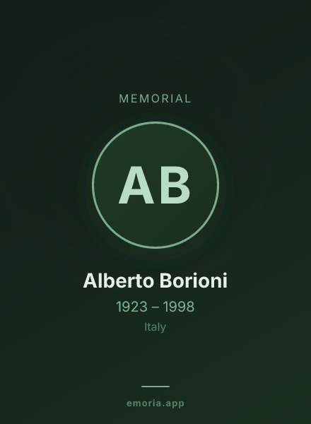 Memorial portrait of Alberto Borioni