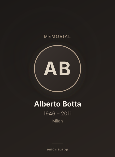 Memorial portrait of Alberto Botta