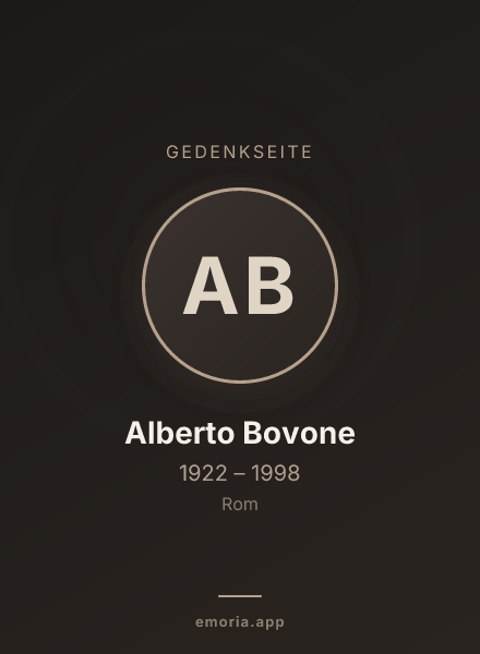 Gedenkportrait von Alberto Bovone
