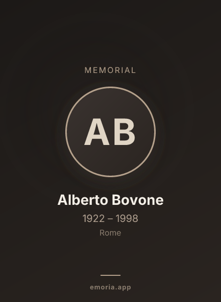 Memorial portrait of Alberto Bovone
