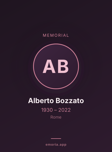 Memorial portrait of Alberto Bozzato