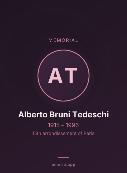 Memorial portrait of Alberto Bruni Tedeschi