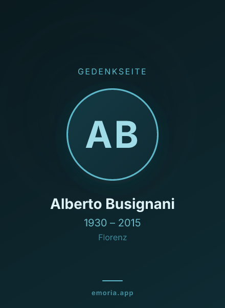 Gedenkportrait von Alberto Busignani