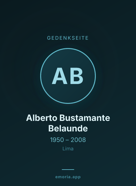 Gedenkportrait von Alberto Bustamante Belaunde