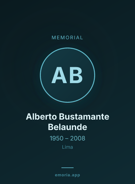 Memorial portrait of Alberto Bustamante Belaunde