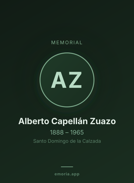 Memorial portrait of Alberto Capellán Zuazo