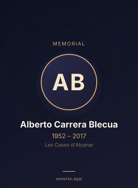 Memorial portrait of Alberto Carrera Blecua