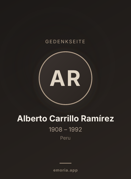 Gedenkportrait von Alberto Carrillo Ramírez