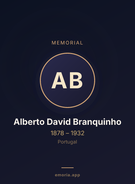 Memorial portrait of Alberto David Branquinho