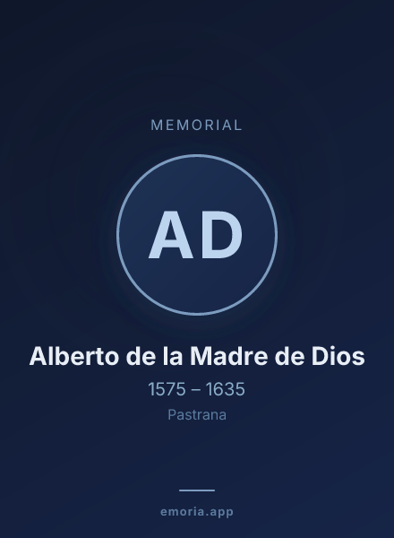 Memorial portrait of Alberto de la Madre de Dios