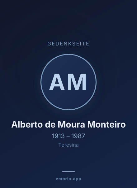 Gedenkportrait von Alberto de Moura Monteiro
