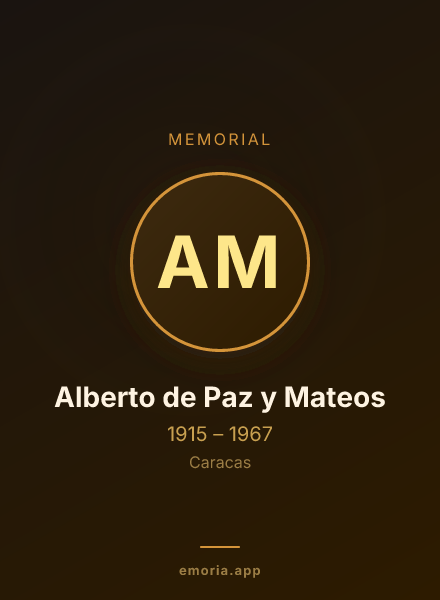 Memorial portrait of Alberto de Paz y Mateos