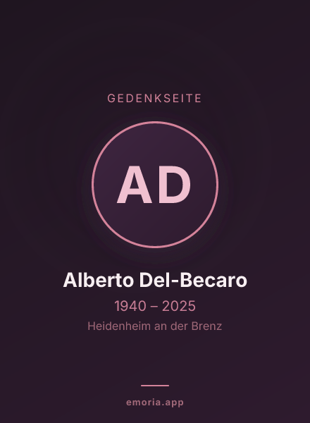 Gedenkportrait von Alberto Del-Becaro
