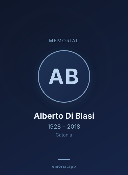 Memorial portrait of Alberto Di Blasi
