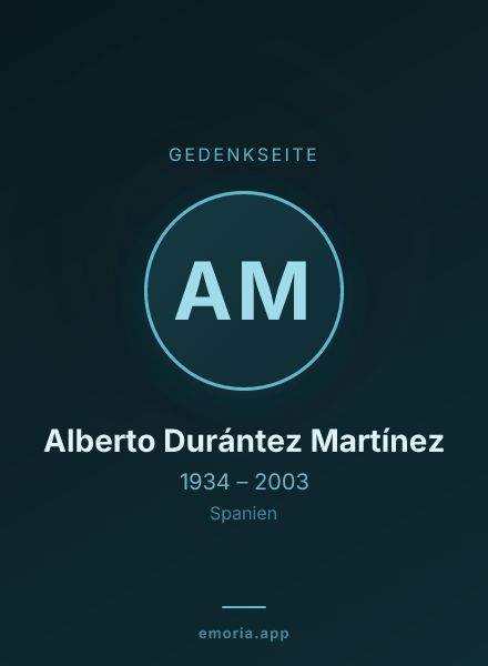 Gedenkportrait von Alberto Durántez Martínez