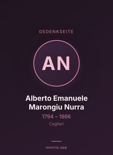 Gedenkportrait von Alberto Emanuele Marongiu Nurra