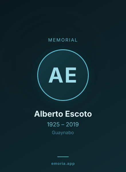 Memorial portrait of Alberto Escoto