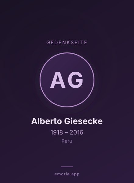 Gedenkportrait von Alberto Giesecke