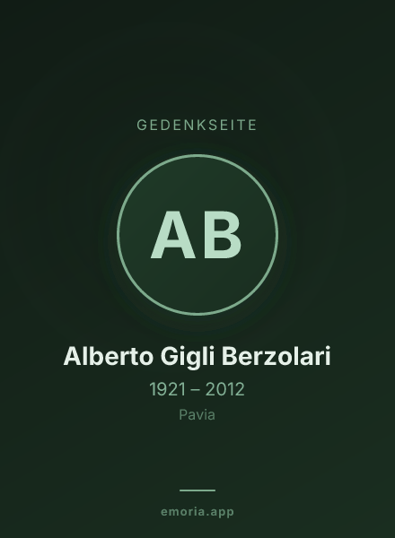 Gedenkportrait von Alberto Gigli Berzolari