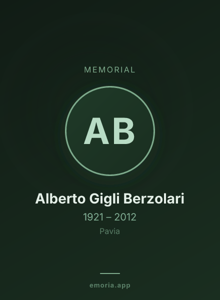 Memorial portrait of Alberto Gigli Berzolari