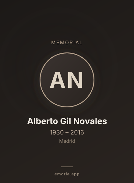 Memorial portrait of Alberto Gil Novales